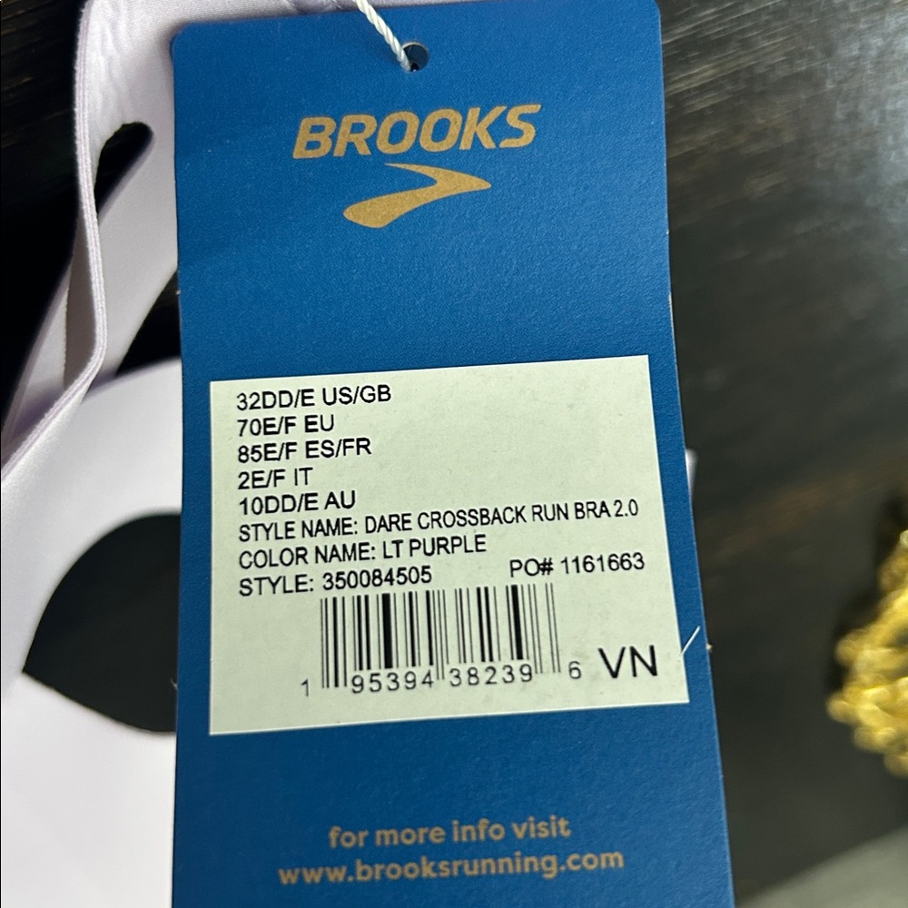 Brooks Women's Crossback 2.0 Sports Bra for Running, Workouts & Sports 32DD/E - Picture 6 of 6